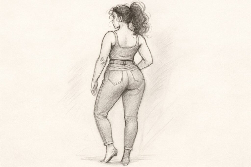 High-Waisted Jeans or Trousers